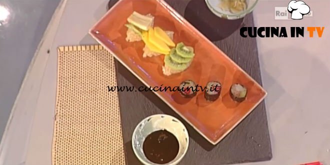 La Prova del Cuoco - Sushi di frutta con cioccolata azteca speziata ricetta Cesare Marretti