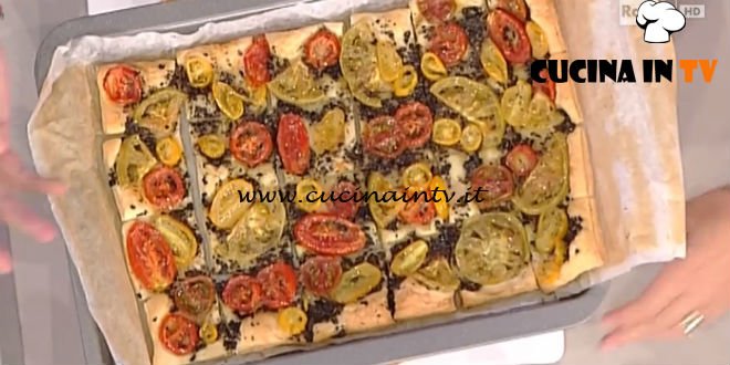 La Prova del Cuoco - Sfogliata di pomodori misti con tapenade ricetta Natalia Cattelani