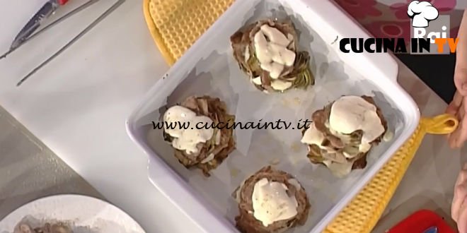 La Prova del Cuoco - Torrette di carciofi e carpaccio con stracchino ricetta Anna Moroni