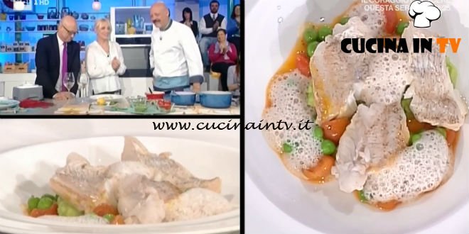 La Prova del Cuoco - Musdea al vapore acqua di mandorle e pomodorini al timo ricetta Gianfranco Pascucci