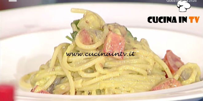 La Prova del Cuoco - Spaghetti freddi con guacamole e gamberi ricetta Gianfranco Pascucci