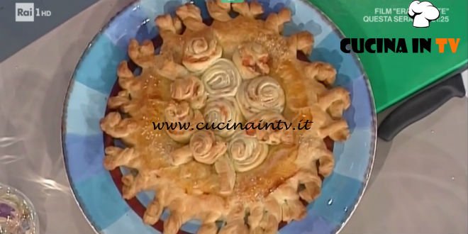 La Prova del Cuoco - Torta rustica con girelle di sfoglia salmone e ricotta ricetta Sergio Barzetti