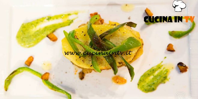 Masterchef Italia 6 - ricetta Lasagnetta di patate con crema di melanzana di Margherita Russo