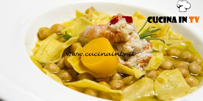 Masterchef Italia 6 - ricetta Maltagliati di kamut con scampi ceci e burro rosa di Giulia Brandi