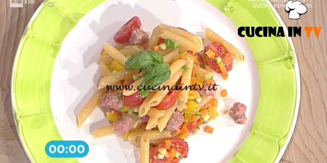 La Prova del Cuoco - Penne multicolore con polpettine di luganiga ricetta Roberto Valbuzzi