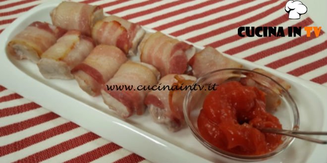 Cotto e mangiato - Bocconcini al bacon croccante con agrodolce ricetta Tessa Gelisio