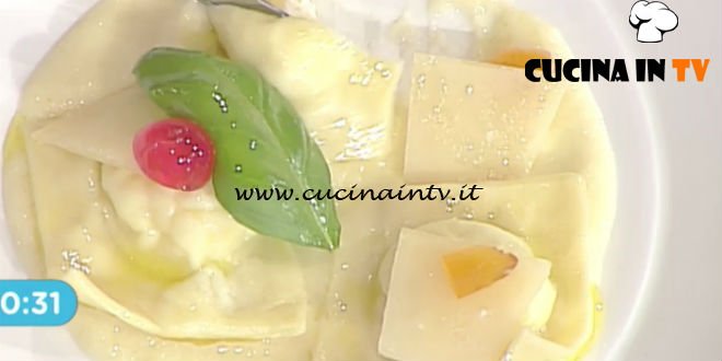 La Prova del Cuoco - Ravioli di ricotta con crema di pere e mostarda ricetta Cesare Marretti
