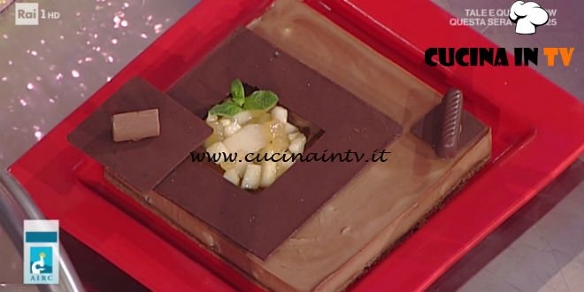 La Prova del Cuoco - Mattonella di cioccolato e gianduia con pere ricetta Guido Castagna