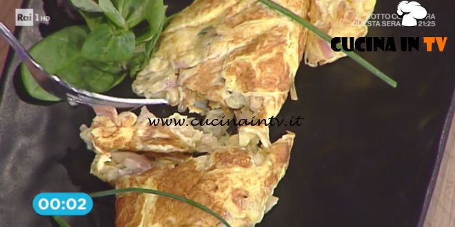 La Prova del Cuoco - Omelette con prosciutto cotto funghi ed edamer ricetta Katia Maccari