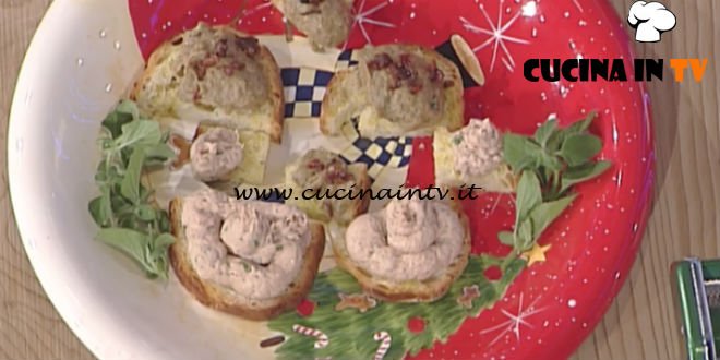 La Prova del Cuoco - Paté di porcini e guanciale croccante e patè di tonno e olive ricetta Renato Salvatori
