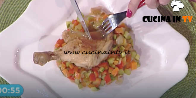 La Prova del Cuoco - Cosce di pollo alla birra con concassé di verdure ricetta Cristian Bertol