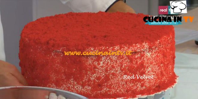 Ricetta Red Velvet di Renato Ardovino per il programma Torte in corso su Real Time