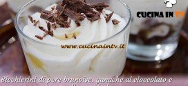 Bake Off Italia 2: ricetta Bicchierini di pere brunoise ganache al cioccolato e arancia e croccante alle mandorle di Federico