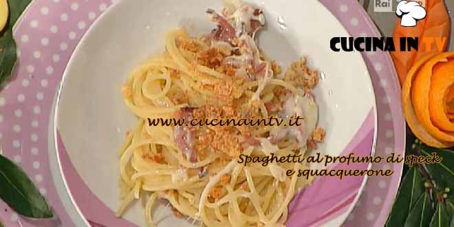 La Prova del Cuoco - Spaghetti al profumo di speck e squacquerone ricetta Barzetti