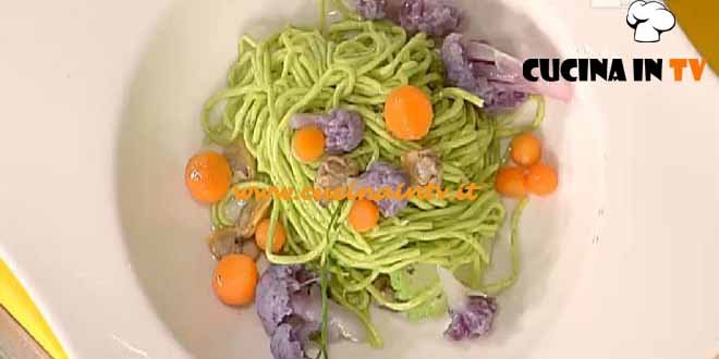 La Prova del Cuoco - Tagliolini verdi con vongole e broccoli ricetta Barzetti
