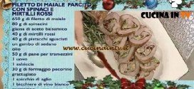 La Prova del Cuoco - Filetto di maiale farcito con spinaci e mirtilli rossi ricetta Cattelani