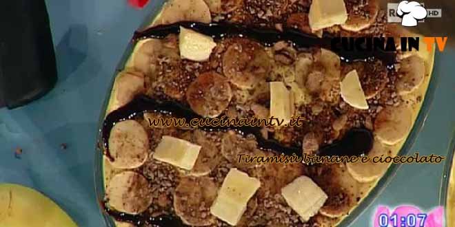 Dolci dopo il Tiggì - ricetta Tiramisù banane e cioccolato