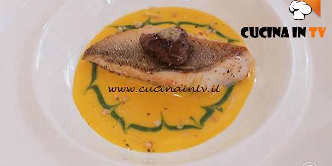 Masterchef 4 - ricetta Filetto di pesce persico su vellutata di zucca e crema di spinaci di Nicolò