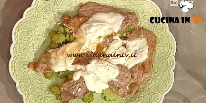 La Prova del Cuoco - Scaloppine con zucchine menta e formaggio ricetta Clerici