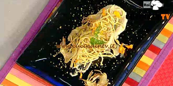 La Prova del Cuoco - ricetta Spaghetti alla chitarra carciofi e bottarga