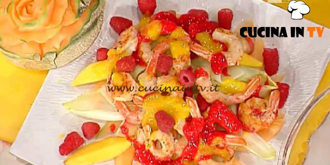 La Prova del Cuoco - Insalata di gamberi alla frutta fresca ricetta Barzetti