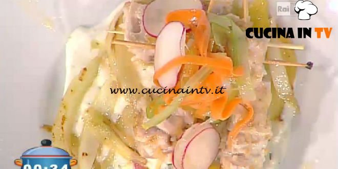 La Prova del Cuoco - Spiedini di spada e verdure all’agro ricetta Marco Parizzi