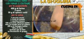 La Prova del Cuoco - Pappardelle verdi con funghi e castagne ricetta Alessandra Spisni