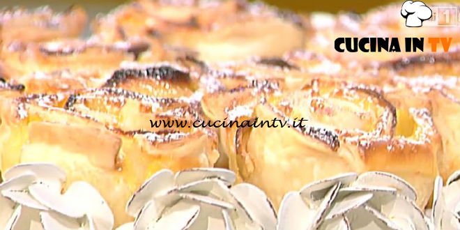 La Prova del Cuoco - Rose di sfoglia alle mele e crema pasticcera ricetta Anna Moroni