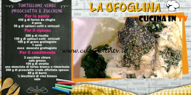 La Prova del Cuoco - Tortelloni verdi prosciutto e zucchine ricetta Alessandra Spisni