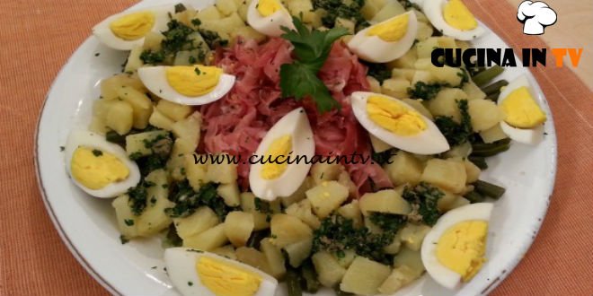Cotto e mangiato - Insalata fagiolini patate uova e speck ricetta Tessa Gelisio