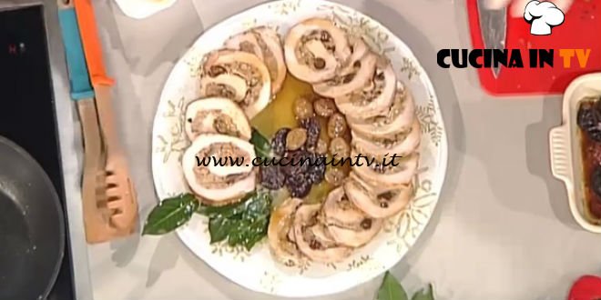 La Prova del Cuoco - Arrosto di maiale ripieno di frutta e spezie ricetta Natalia Cattelani