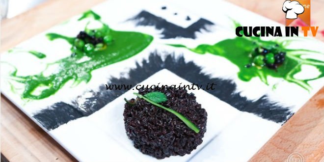 Masterchef 5 - ricetta Riso nero zucchine fagioli e cacao amaro di Alida