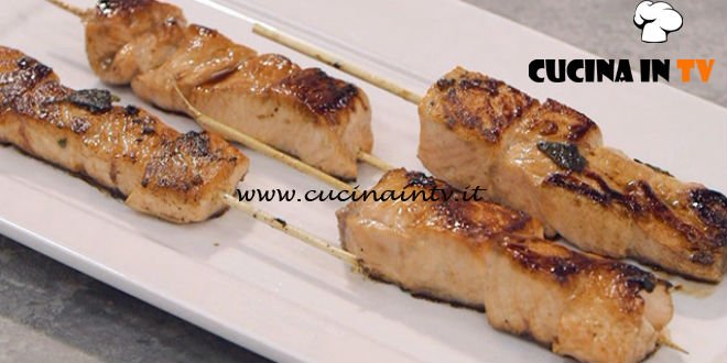 La Cuoca Bendata - ricetta Spiedini di salmone satay di Benedetta Parodi