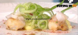 La Prova del Cuoco - Tataki di capesante con patate e mele lardo e paprika ricetta Gianfranco Pascucci