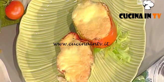 La Prova del Cuoco - Peperoni ripieni con crosta di mozzarella ricetta Sergio Barzetti