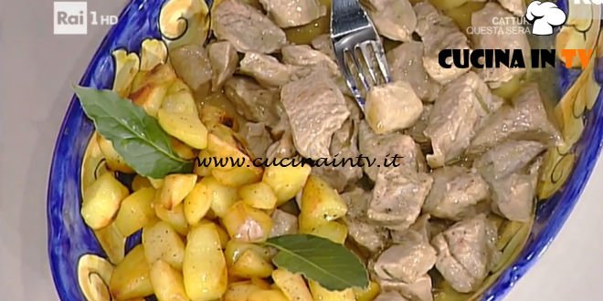 La Prova del Cuoco - Spezzatino di vitella alla cacciatora con patate alla calabrese ricetta Anna Moroni