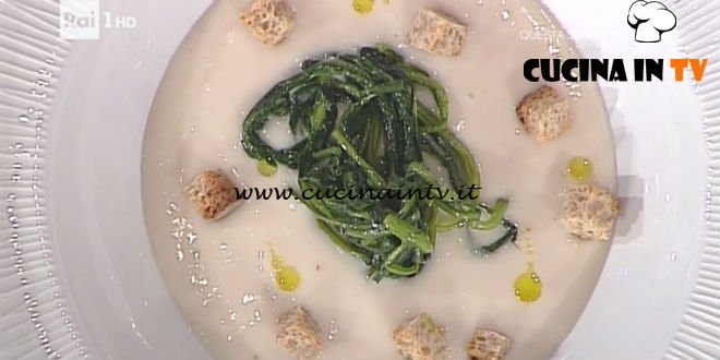 La Prova del Cuoco - ricetta Crema di fagioli confetti di Acquaviva e cicoria