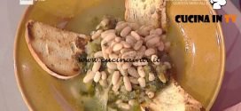 La Prova del Cuoco - Zuppa di fagioli cannellini e scarola ricetta Anna Moroni