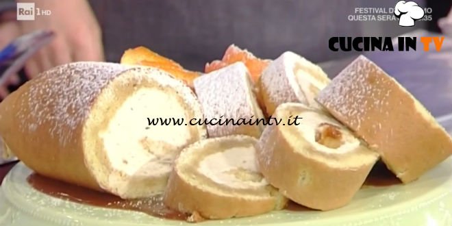 La Prova del Cuoco - Rollata con cuore di panna al caramello ricetta Sergio Barzetti