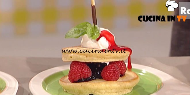 La Prova del Cuoco - Pancakes espressi con lamponi e gelato ricetta Sergio Barzetti