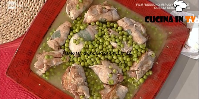La Prova del Cuoco - Uccellini scappati con piselli ricetta Alessandra Spisni