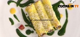 La Prova del Cuoco - Cannelloni di stinco di agnello con salsa ortiche ricetta Marco Bottega