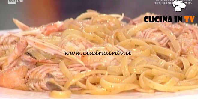 La Prova del Cuoco - Linguine con scampetti mandorle e mentuccia ricetta Gianfranco Pascucci