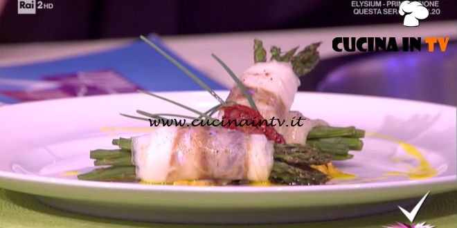 Detto Fatto - Involtini di branzino con asparagi ricetta Ilario Vinciguerra