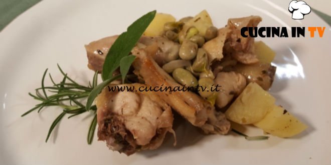 Cotto e mangiato - Pollo alle erbe con fave e patate ricetta Tessa Gelisio