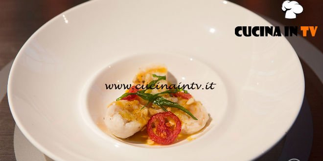 Masterchef Italia 6 - ricetta Involtino di San Pietro con crudo di scampi di Valerio Braschi