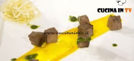 Masterchef Italia 6 - ricetta Lingua di maiale con salsa verde daikon e vellutata di zucca piccante di Marco Vandoni