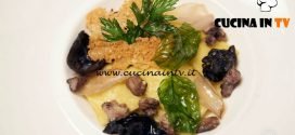 Masterchef Italia 6 - ricetta Quadretti ripieni di croste di parmigiano e crema di patate con ragù bianco e funghi di Loredana Martori