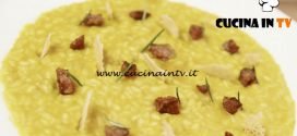 Masterchef Italia 6 - ricetta Risotto alla zucca con salamella mantovana e cialda di grana di Michele Ghedini