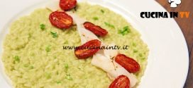 Masterchef Italia 6 - ricetta Risotto con crema di bucce di piselli e calamari al profumo di lime di Cristina Nicolini